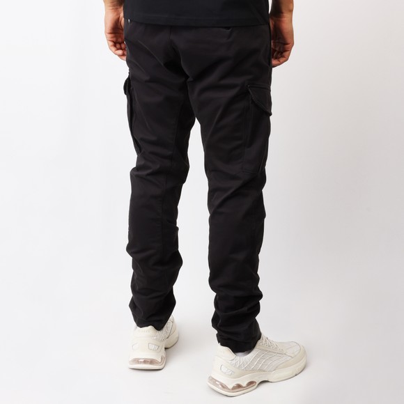 C.P. Company Mens Black Stretch Sateen Ergonomic Cargo Pants #4