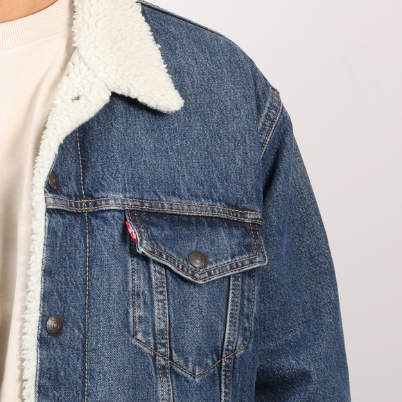 Levi's ® Mens Blue Relaxed Sherpa Trucker Jacket #3