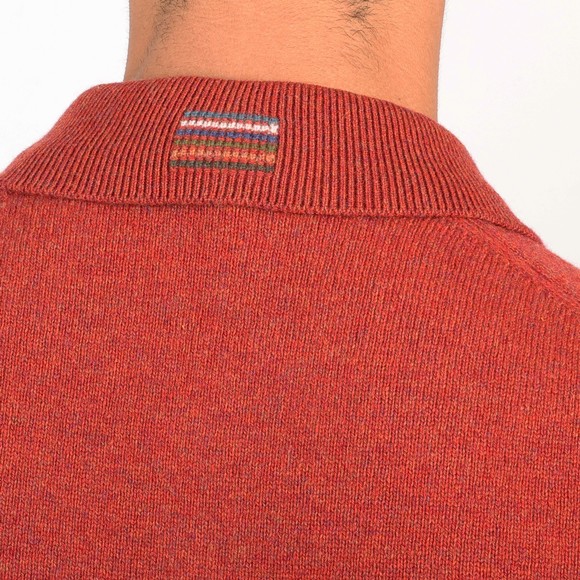 PS Paul Smith Mens Red LS Knitted Polo #4