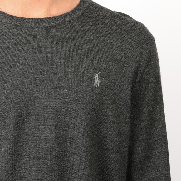 Polo Ralph Lauren Mens Grey Washable Wool Crewneck Sweater #3