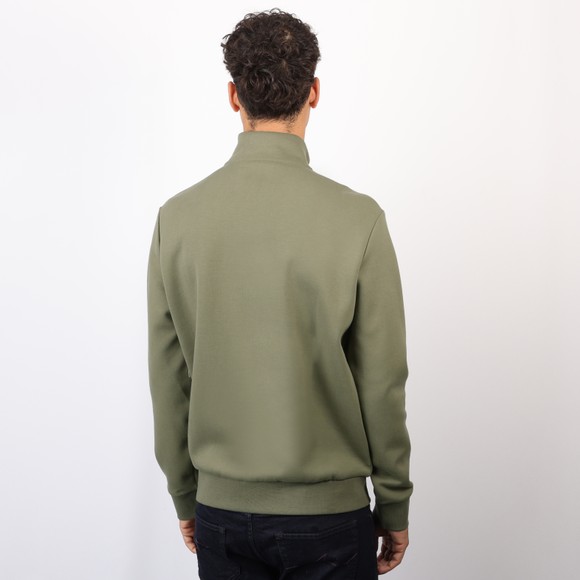 Polo Ralph Lauren Mens Green Double Knit 1/4 Zip Jumper #4