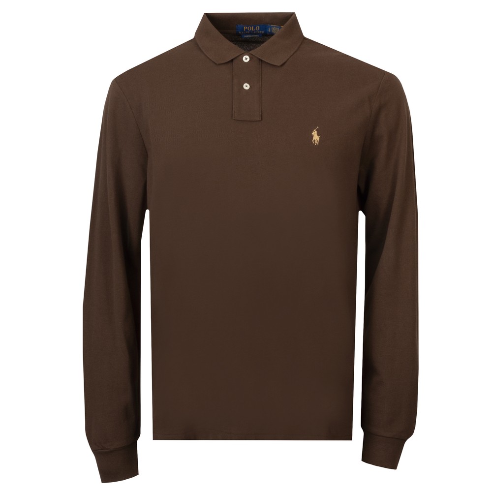 Custom Slim Fit Long Sleeve Pima Polo Shirt