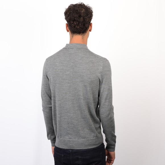 Polo Ralph Lauren Mens Grey Washable Merino Wool Knitted Polo Shirt #4