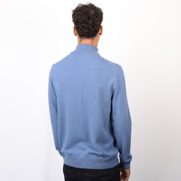 Polo Ralph Lauren Mens Blue Wool 1/4 Zip Jumper #4