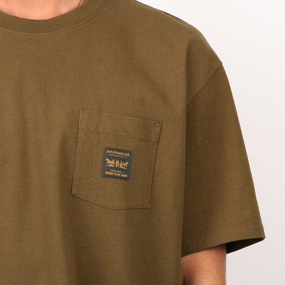 Levi's ® Mens Brown Workwear Pocket T-Shirt #3