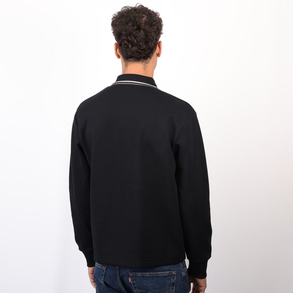 Fred Perry Mens Black Tipped Collared Sweatshirt #4
