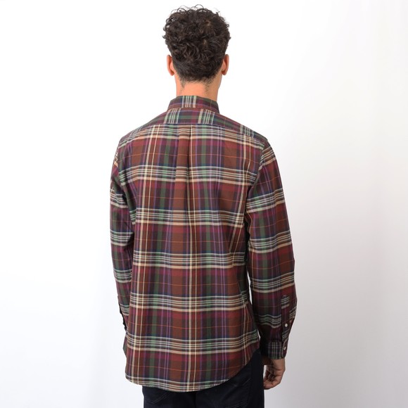 Polo Ralph Lauren Mens Brown Flannel Check Pyjama Shirt #4
