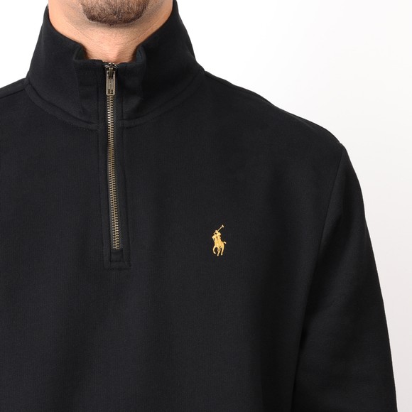 Polo Ralph Lauren Mens Black RL Fleece Quarter - Zip Sweatshirt #3