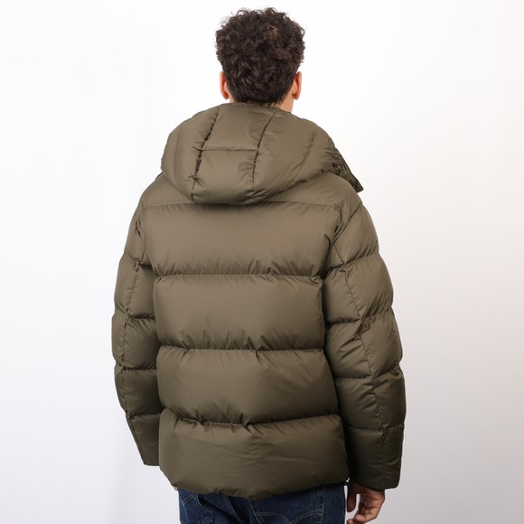 Emporio Armani Mens Green Metal Plaque Down Jacket #4