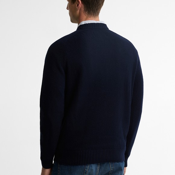 Barbour Lifestyle Mens Blue Newtown Crew Jumper #4