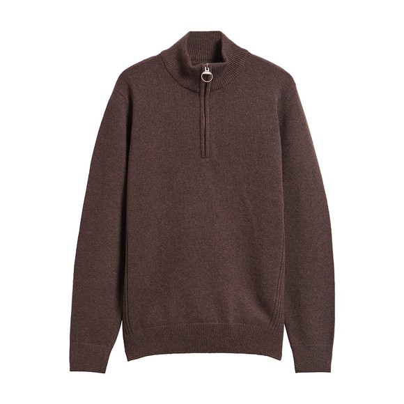 Barbour Lifestyle Mens Gold Holden Half Zip Jumper #1