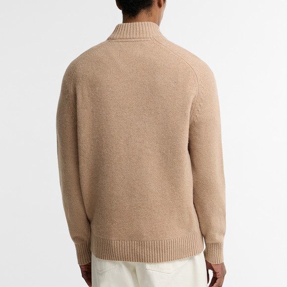 Barbour Lifestyle Mens Beige Newtown Half Zip Jumper #4