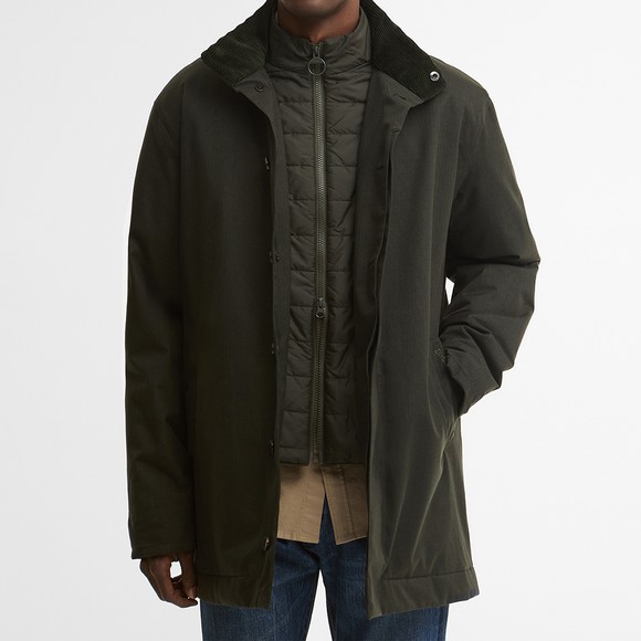 Barbour Lifestyle Mens Green Northdale Waterproof Mac #3