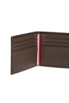 Tommy Hilfiger Mens Brown Corporate Leather CC Bifold Wallet