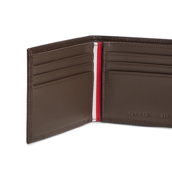 Tommy Hilfiger Mens Brown Corporate Leather CC Bifold Wallet main image