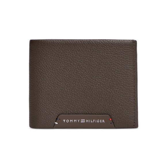 Tommy Hilfiger Mens Brown Corporate Leather CC Bifold Wallet main image