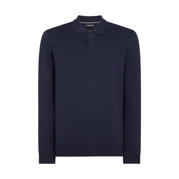 Remus Mens Blue Polo Neck Knitted Jumper main image