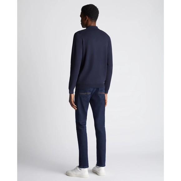 Remus Mens Blue Polo Neck Knitted Jumper main image