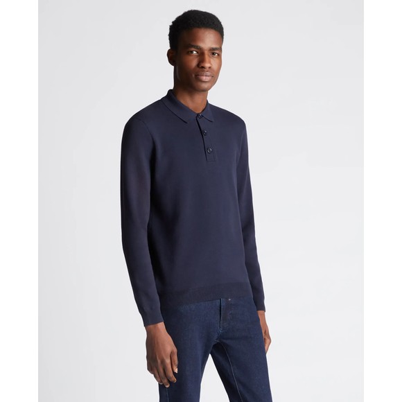 Remus Mens Blue Polo Neck Knitted Jumper main image