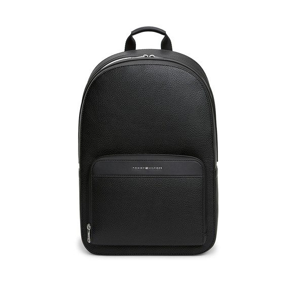 Tommy Hilfiger Mens Black Central Dome Backpack main image