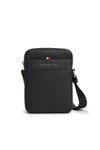 Tommy Hilfiger Mens Black Central Mini Reporter Bag