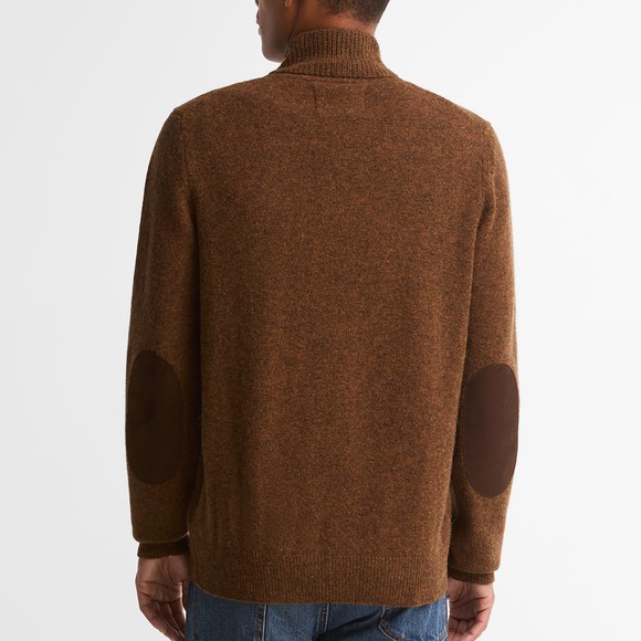 Barbour Lifestyle Mens Brown Patch Zip Through Jumper #4