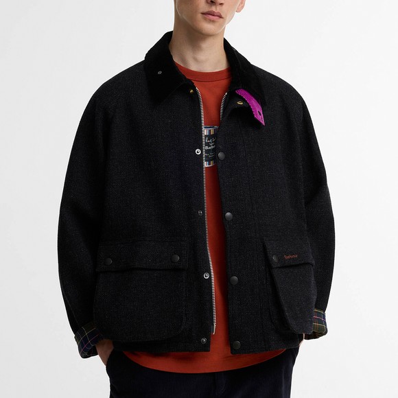 Barbour X Paul Smith Mens Grey Transport Wool Jacket #3