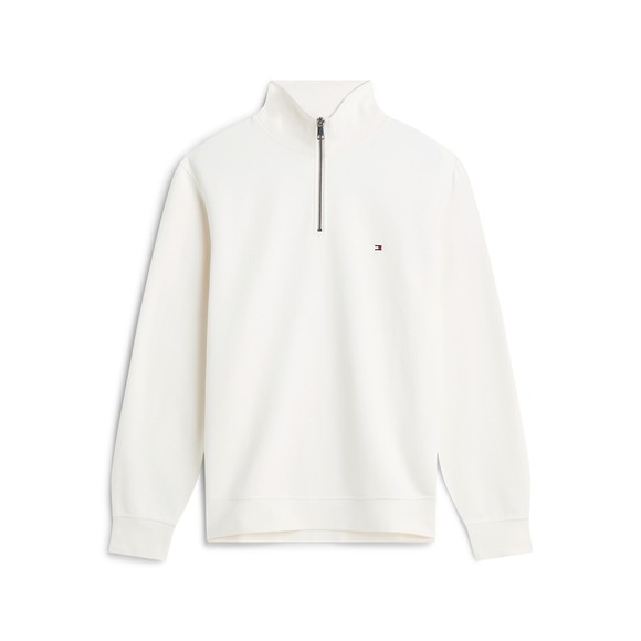Tommy Hilfiger Mens Off-White Essential Fleece 1/4 Zip main image