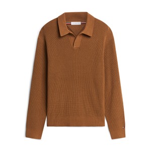 Fisherman Rib Jonny Collar Knitted Polo Shirt