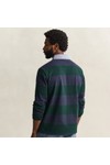Gant Mens Green Chambray Stripe Heavy Rugby Shirt