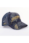 Ed Hardy Mens Blue Outline Dragons 5 Panel Cap