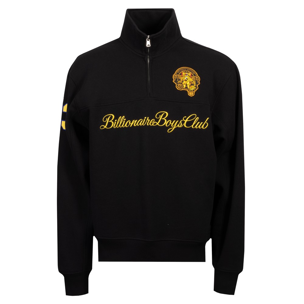 Script Panelled 1/4 Zip Sweatshirt