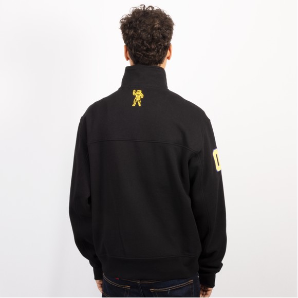 Billionaire Boys Club Mens Black Script Panelled 1/4 Zip Sweatshirt #4