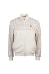 Fila Mens White Regan Printed Check Track Jacket