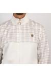 Fila Mens White Regan Printed Check Track Jacket