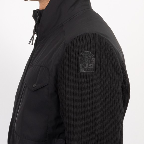 Parajumpers Mens Black Steel River Full Zip Hybrid Jumper #3