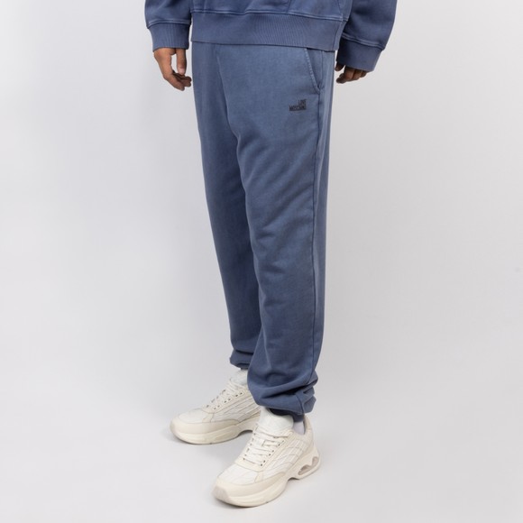Love Moschino Mens Blue Printed Logo Washed Jogger main image