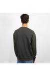 Love Moschino Mens Black Washed Large Logo Crew Neck Sweatshirt