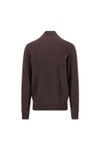 Fynch Hatton Mens Brown Merino Cashmere 1/4 Jumper
