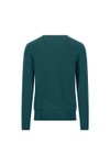 Fynch Hatton Mens Green Merino Cashmere Knitted V-Neck Jumper
