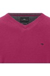Fynch Hatton Mens Purple Merino Cashmere Knitted V-Neck Jumper