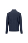 Fynch Hatton Mens Blue Merino Cashmere 1/4 Jumper