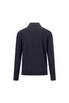 Fynch Hatton Mens Blue Merino Cashmere 1/4 Jumper
