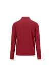 Fynch Hatton Mens Red Merino Cashmere 1/4 Jumper