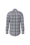 Fynch Hatton Mens Blue Premium Melange Check Shirt