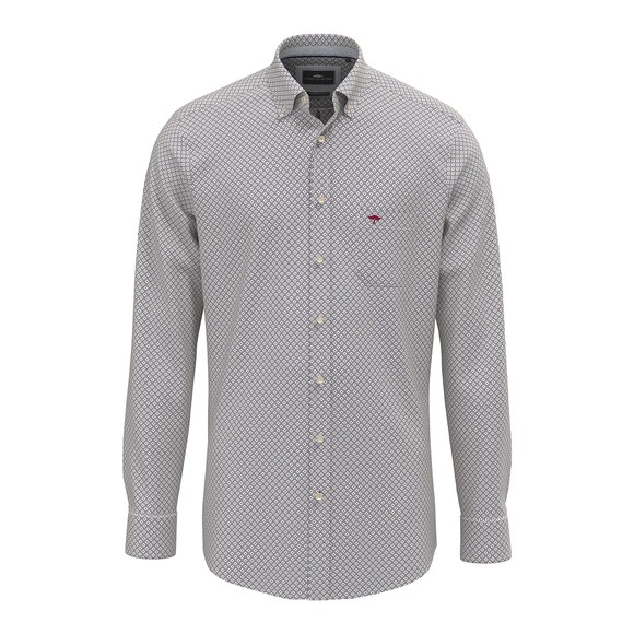 Fynch Hatton Mens Blue Geometric Print Shirt