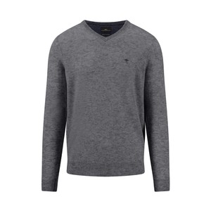 Merino Cashmere Knitted V-Neck Jumper