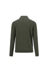 Fynch Hatton Mens Green Merino Cashmere 1/4 Jumper