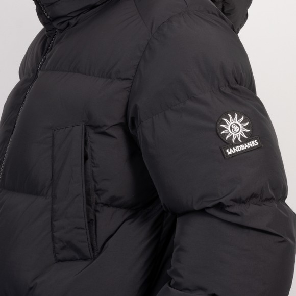 Sandbanks Mens Black Patch Pocket Mid Puffer #3