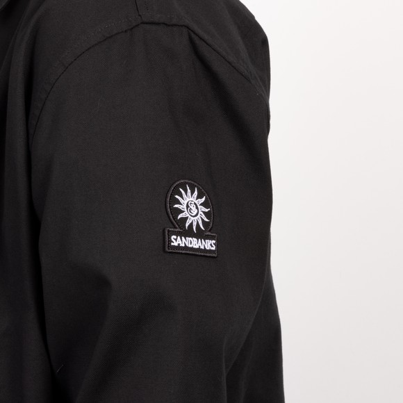 Sandbanks Mens Black Gabardine Stretch Twill Overshirt #3